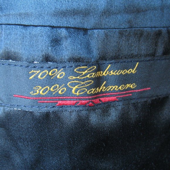 Nordstrom Cashmere Coat 3 Button 44L Italy Black XL - Picture 7 of 9